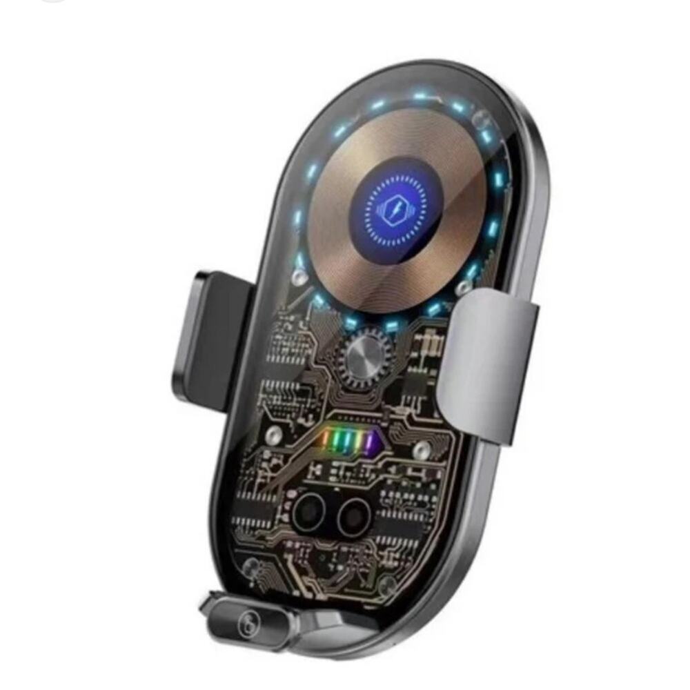 Q18-C Transparent Wireless Car Charger Smart Phone Holder For Effortless Driving